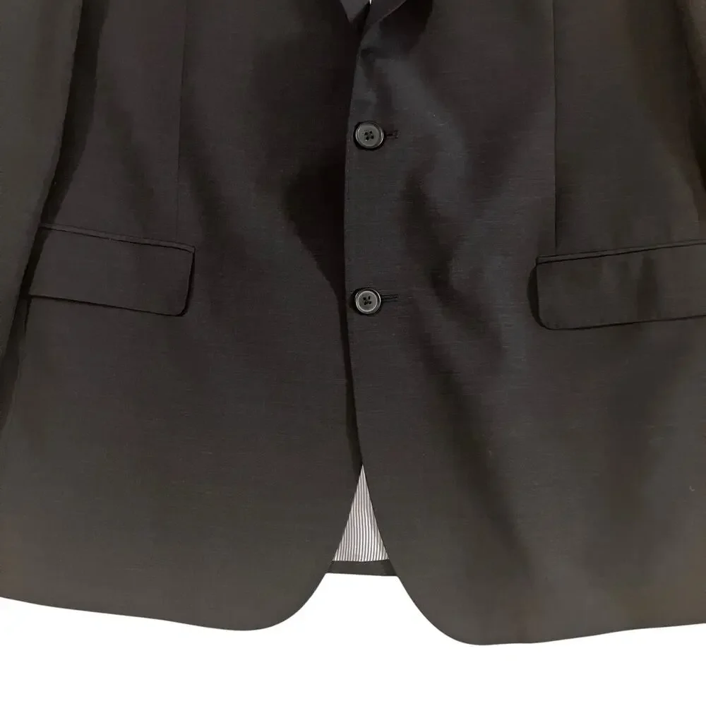 Brooks Brothers Explorer Blazer Jacket 44L‎ Black Madison Fit Two Button Wool